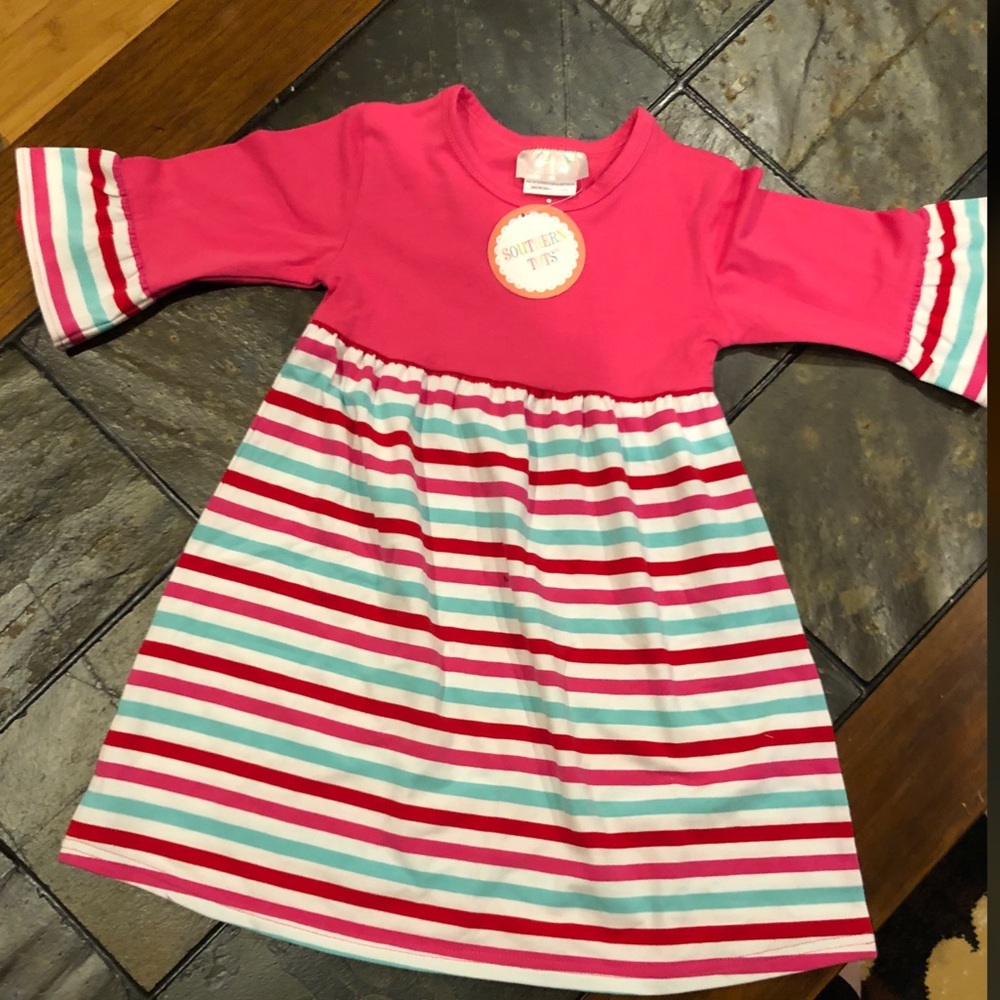 Southern Tots 3/4 bell sleeve dress 3t
